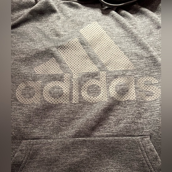 Adidas Men’s Hoodie Sz M dark heather gray - Picture 3 of 5
